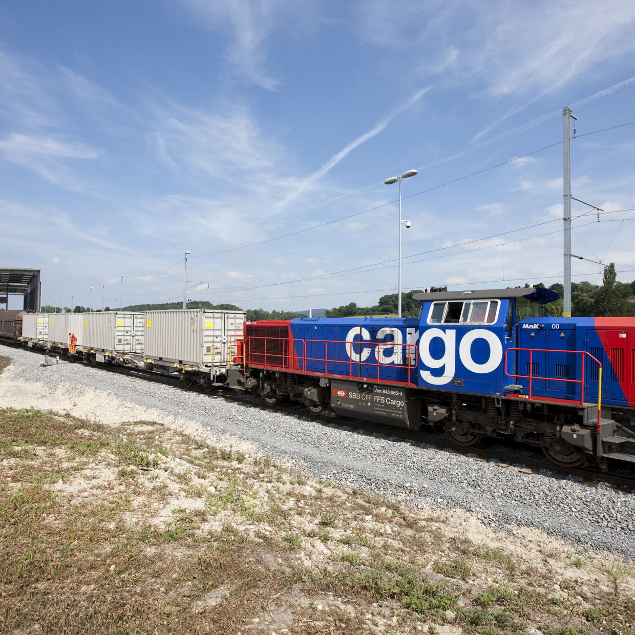 Ein Gueterzug von SBB Cargo